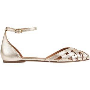 LK Bennett Bianca Leather Cage Front Flat Sandals